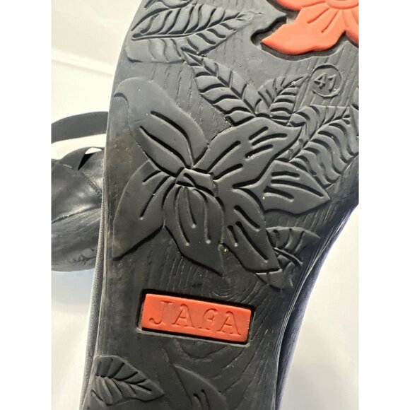 Jafa Leather Ankle Strap Shoes Size 9.5 Black - Picture 6 of 8